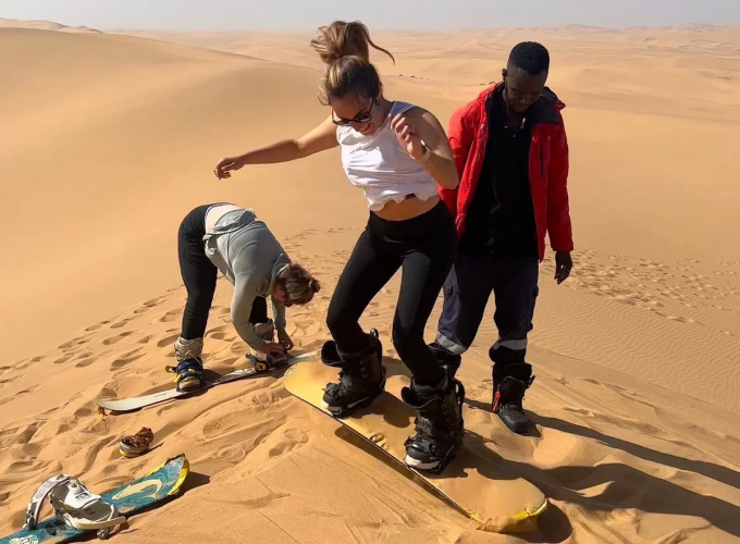 Sandboarding in the Dunes