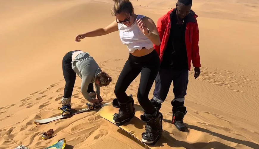 Sandboarding in the Dunes