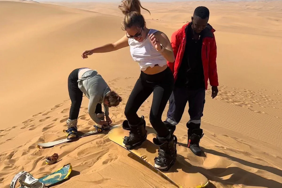 Sandboarding in the Dunes