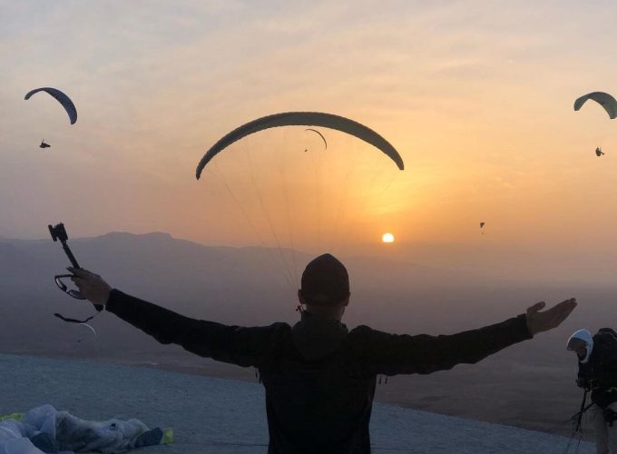 Paragliding over Marrakech